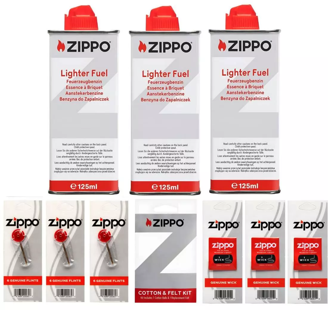Produktbild: Zippo Set 4 Feuerzeugbenzin 3 x 125ml