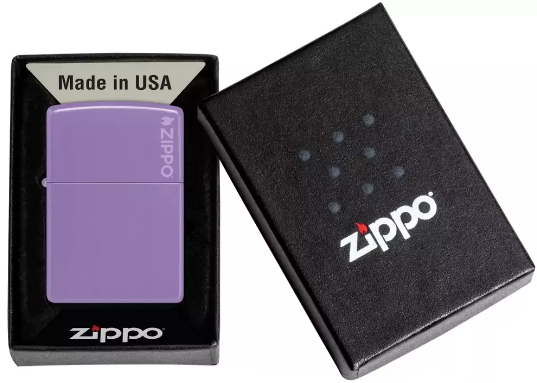 Produktbild: Zippo Smoky Lavender Logo Color Druck Feuerzeug Verpackung