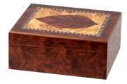 Produktbild Humidor Wurzelholz-Dekor Tabakblatt