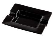 Produktbild Angelo Zigarrenascher Keramik schwarz glänzend 2 Ablagen 18x15x4cm