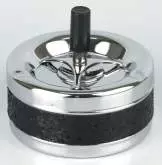 Produktbild Drehascher chrom-chrom Glitter schwarz 11cm