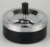 Produktbild Drehascher chrom-schwarz matt 14cm