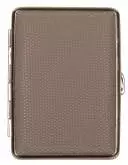 Produktbild Zigarettenetui vom Hofe Metall Kunstleder grau mit Nickelrand 14er