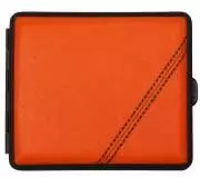 Produktbild Zigarettenetui vom Hofe Metall Textil Racing orange mit schwarzem Rahmen 18er