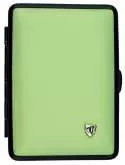 Produktbild Zigarettenetui vom Hofe Metall Leder lindgrün mit schwarzem Rahmen 14er