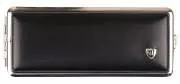 Produktbild Zigarettenetui vom Hofe Metall Leder schwarz mit Nickelrand 100mm-8er