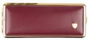 Produktbild Zigarettenetui vom Hofe Metall Leder bordeaux-rot mit Goldrand 100mm-8er