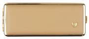 Produktbild Zigarettenetui vom Hofe Metall Soft-Leder beige mit Goldrand 100mm-8er