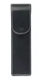 Produktbild Zigarren Etui Kunstleder schwarz mit Lasche 2 Zigarren (Churchill)