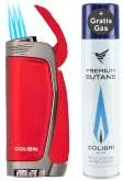 Produktbild Colibri E3 rot gunmetal Zigarren Feuerzeug mit 3-fach-Jet-Flamme