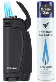 Produktbild Colibri E3 schwarz matt Zigarren Feuerzeug mit 3-fach-Jet-Flamme