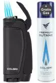 Produktbild Colibri E3 schwarz matt Zigarren Feuerzeug mit 3-fach-Jet-Flamme
