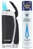 Produktbild Colibri E3 schwarz chrom Zigarren Feuerzeug mit 3-fach-Jet-Flamme