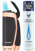 Produktbild Colibri E3 schwarz rosegold Zigarren Feuerzeug mit 3-fach-Jet-Flamme