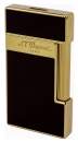 S.T. Dupont Slimmy Feuerzeug schwarz gold mit Fackel Jet Flamme 028002