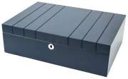 Produktbild Humidor dunkelblau matt mit Streifen