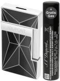 Produktbild S.T. Dupont Slimmy Fire X schwarz chrom Feuerzeuge mit Fackel Jet Flamme 028277