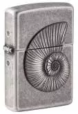 Produktbild Zippo Shell Ammonit Silber antik mit Emblem - 2008203