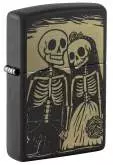 Produktbild Zippo Skeleton Couple schwarz matt gelasert - 60007808