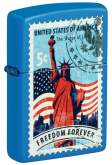 Produktbild Zippo Americana Stamp Sky Blue matt mit Color Image Druck - 60007545