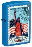 Produktbild Zippo Americana Stamp Sky Blue matt mit Color Image Druck - 60007545