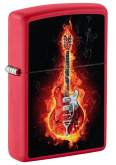 Produktbild Zippo Burning Guitar Flammende Gitarre Rot matt mit Color Image Druck - 60007670
