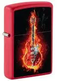 Produktbild Zippo Burning Guitar Flammende Gitarre Rot matt mit Color Image Druck - 60007670