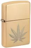 Produktbild Zippo Cannabis Leaf Messing Lustre-Gravur - 60007419