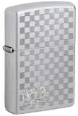 Produktbild Zippo Chess Chrom satin mit Schachbrettmotiv Gravur - 60007565