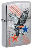 Produktbild Zippo Eagle and Stars Chrom gebürstet mit Americana Bild - 60007531
