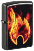Produktbild Zippo Flame Grey grau matt mit feurigem Color Image Druck - 60007511