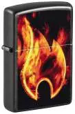 Produktbild Zippo Flame Grey grau matt mit feurigem Color Image Druck - 60007511