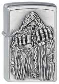 Produktbild Zippo Game Over Skull Chrom mit Metall Emblem - 2000860
