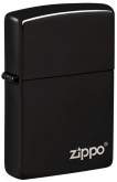 Produktbild Zippo High Polish Black Basismodell Ebony schwarz mit Zippo Logo - 60001246
