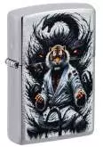 Produktbild Zippo Karate-Tiger chrom gebürstet mit Farbbild - 60007646