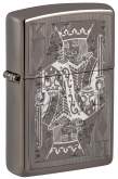 Produktbild Zippo Kings of Diamonds Karo König Black Ice mit Laser-Gravur - 60007564