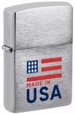 Produktbild Zippo Made in USA chrom gebürstet mit Farbbild - 60007378