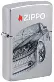 Produktbild Zippo Modern Car 2 Chrom poliert mit Sportwagen Bild - 60007563