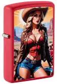 Produktbild Zippo Pinup Cowgirl rot matt Color Image-Druck - 60007557