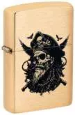 Produktbild Zippo Pirate Skull Messing gebürstet Piratenschädel Farbbild - 60007575