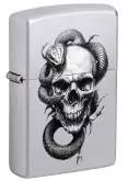 Produktbild Zippo Skull and Snake Chrom satiniert mit Color Image Druck - 60007695