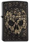 Produktbild Zippo Skulls in Skull schwarz matt mit Metall Emblem - 2005334