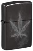 Produktbild Zippo Smokey Leaf schwarz glänzend mit Farb Druck - 60007541