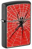Produktbild Zippo Spider Web Red schwarz matt mit Spinnennetz Emblem rot - 2008088