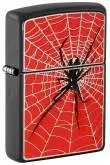 Produktbild Zippo Spider Web Red schwarz matt mit Spinnennetz Emblem rot - 2008088