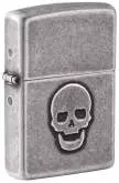 Produktbild Zippo Stamped Skull in Antique Silver mit Stempel - 60007527