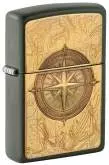 Produktbild Zippo Topographic Compass grün matt mit Color Emblem - 2008093
