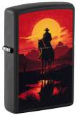 Produktbild Zippo Western Scene schwarz matt mit Color Image Druck - 60007523