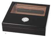 Produktbild Angelo Humidor schwarz matt Sichtfenster klein
