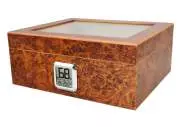 Produktbild Angelo Humidor Wurzelholzdekor mit Sichtfenster & Digitalhygrometer